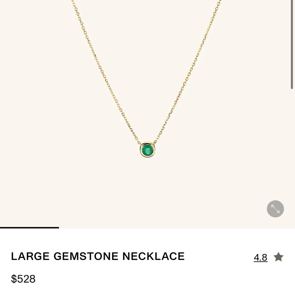 Mejuri Emerald 14K Gold Necklace